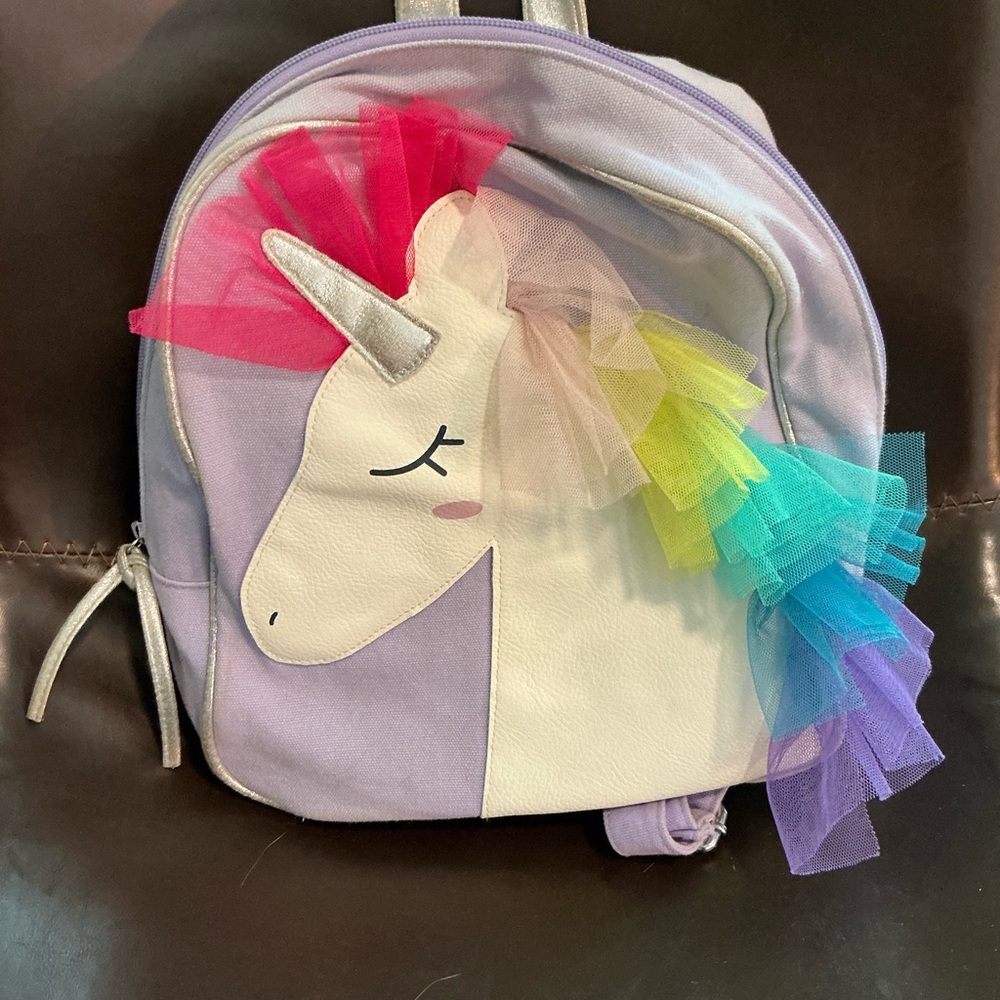 Cat & Jack Unicorn Backpack with Rainbow Tulle
